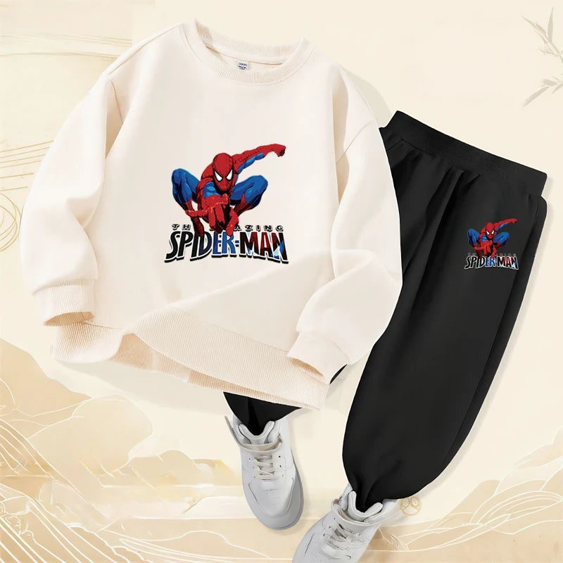đ·ïž Sportigt Barnset för Pojkar â Spiderman Design â VĂ„rkollektion â 2-delad Tröja & Byxor