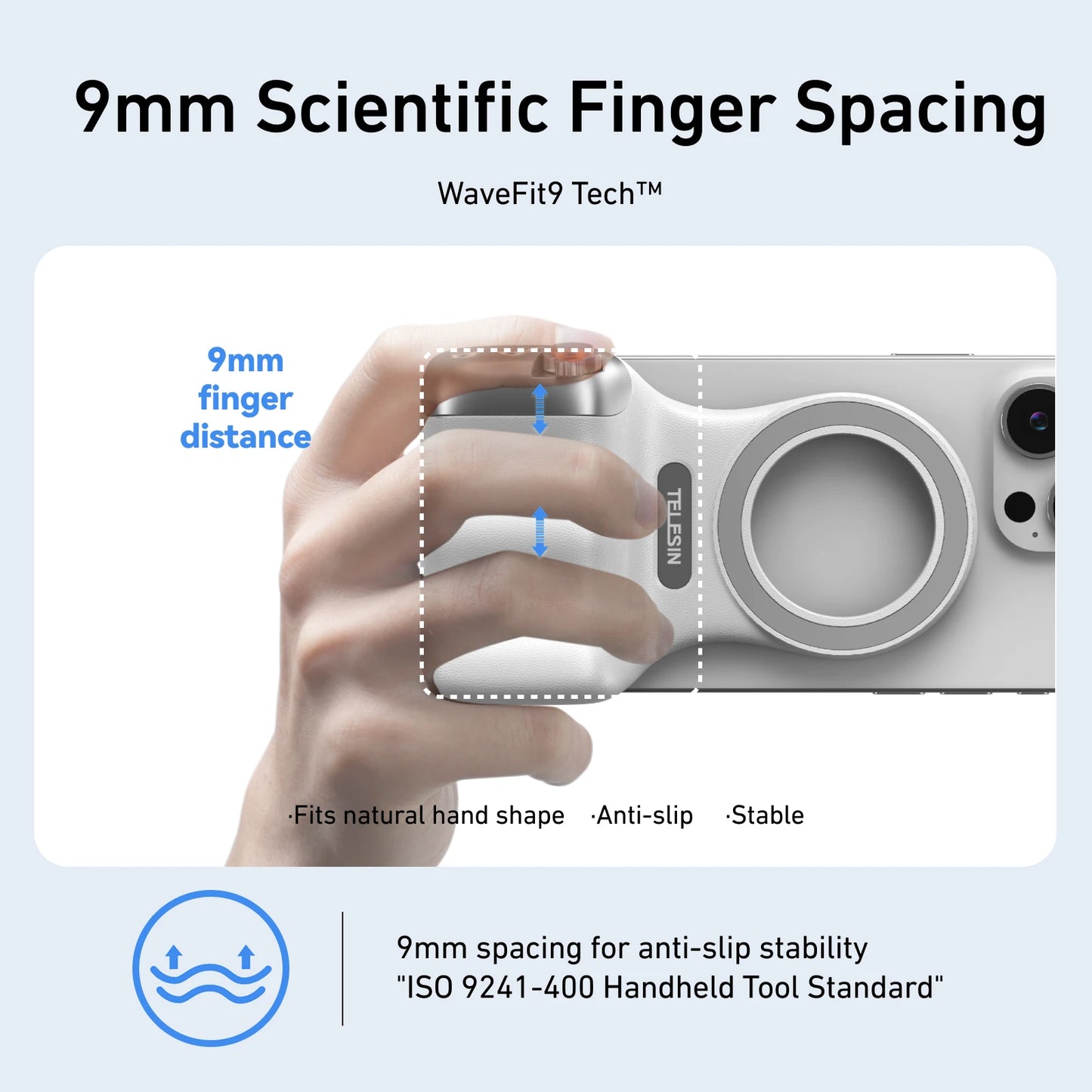 TELESIN Magnetiskt Handgrepp med Fjärrkontroll – För iPhone & Android