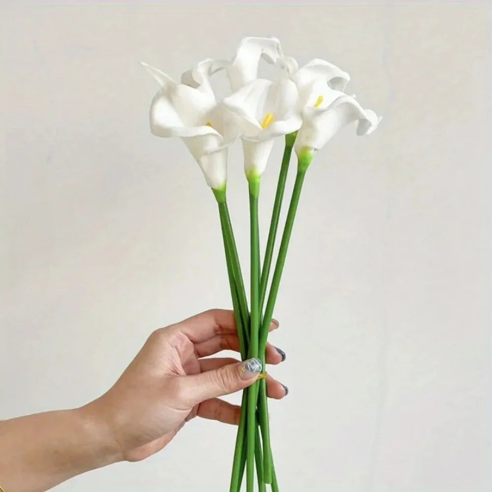 10-pack konstgjorda Calla Liljor – Realistiska blommor för bröllop och heminredning