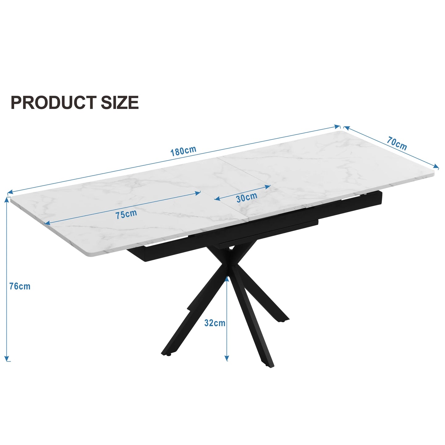 Utdragbart Matbord – Automatisk Funktion, Rektangulär Design, Modern Stil för Matsal & Vardagsrum