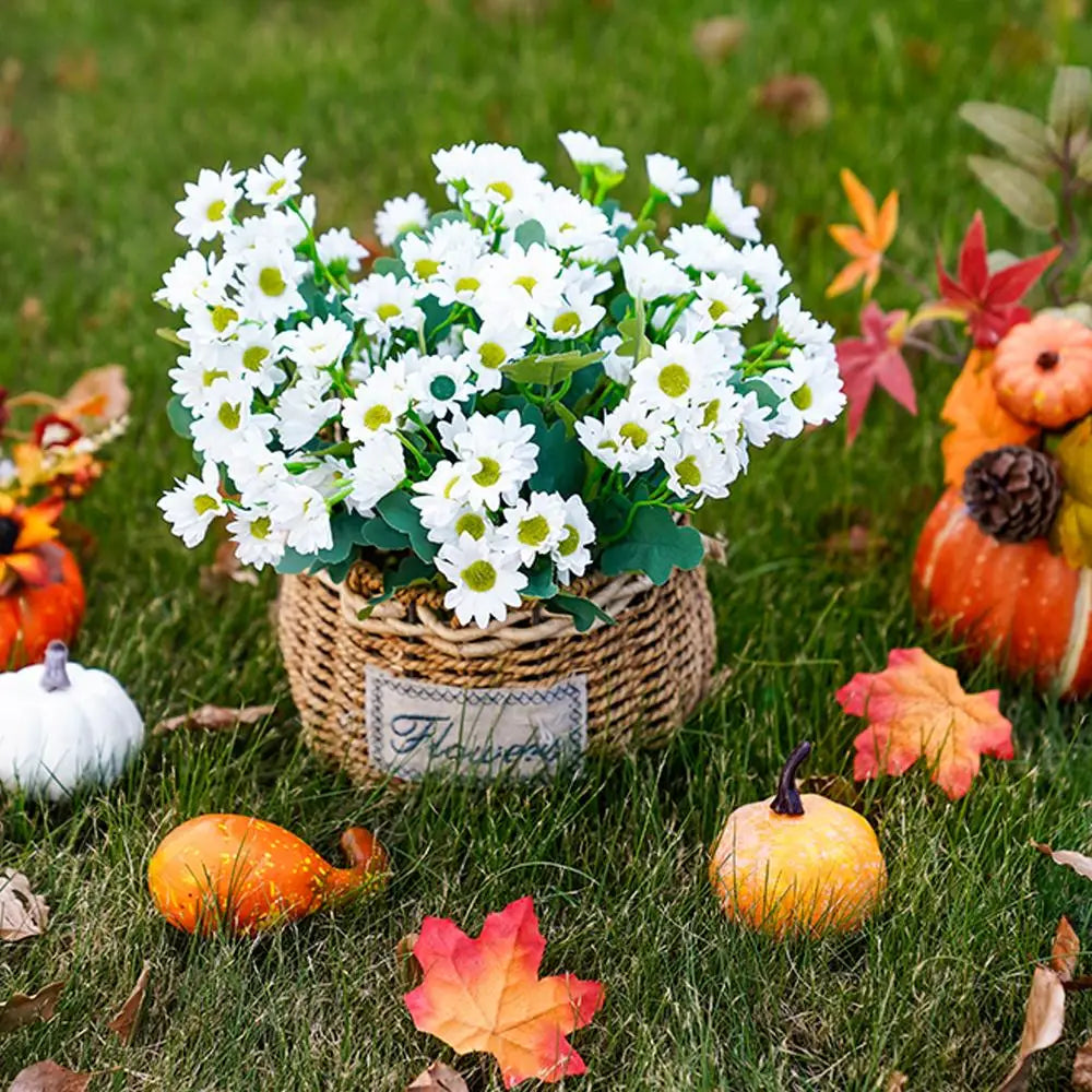 Konstgjorda Höstblommor – Vattentåliga Mumsblommor för Utomhus & Inomhus (5-pack)