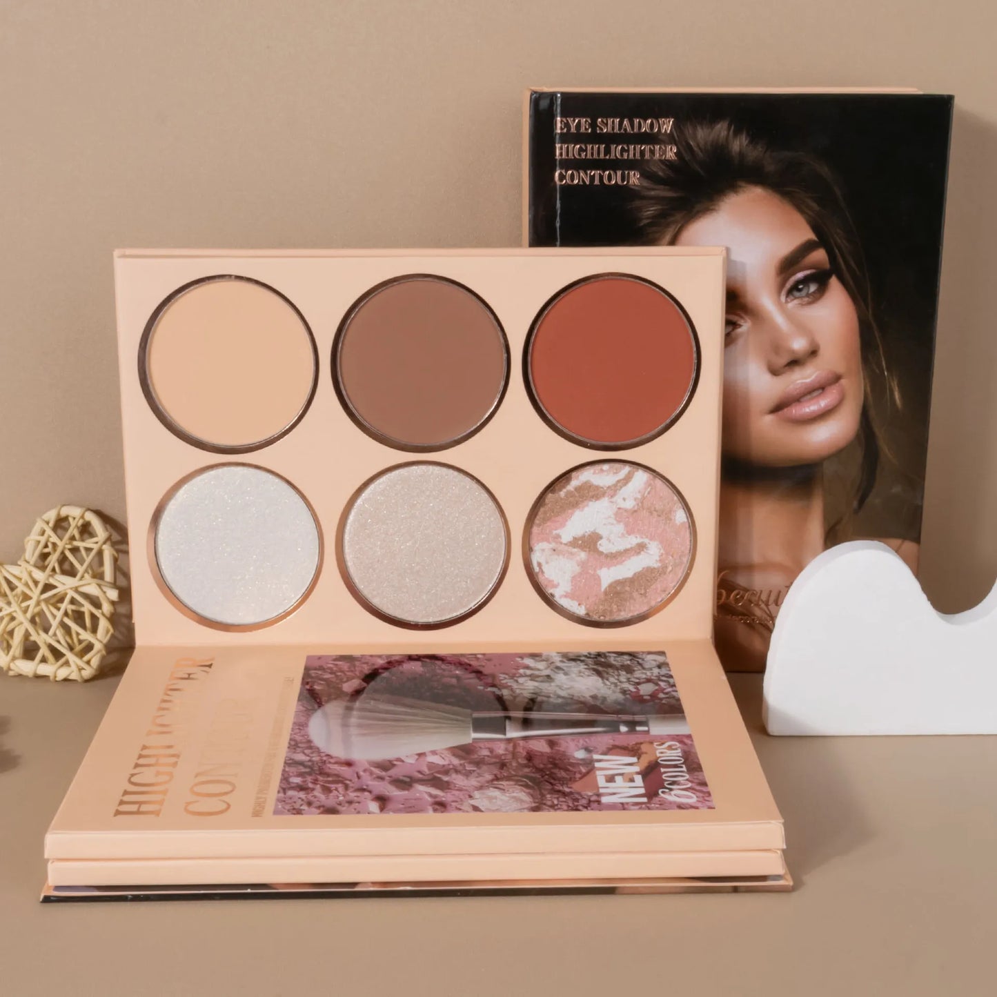 đ Professionell Makeup-palett med 54 fĂ€rger â Allt-i-ett: Ăgonskugga, Rouge, Highlighter & Contouring