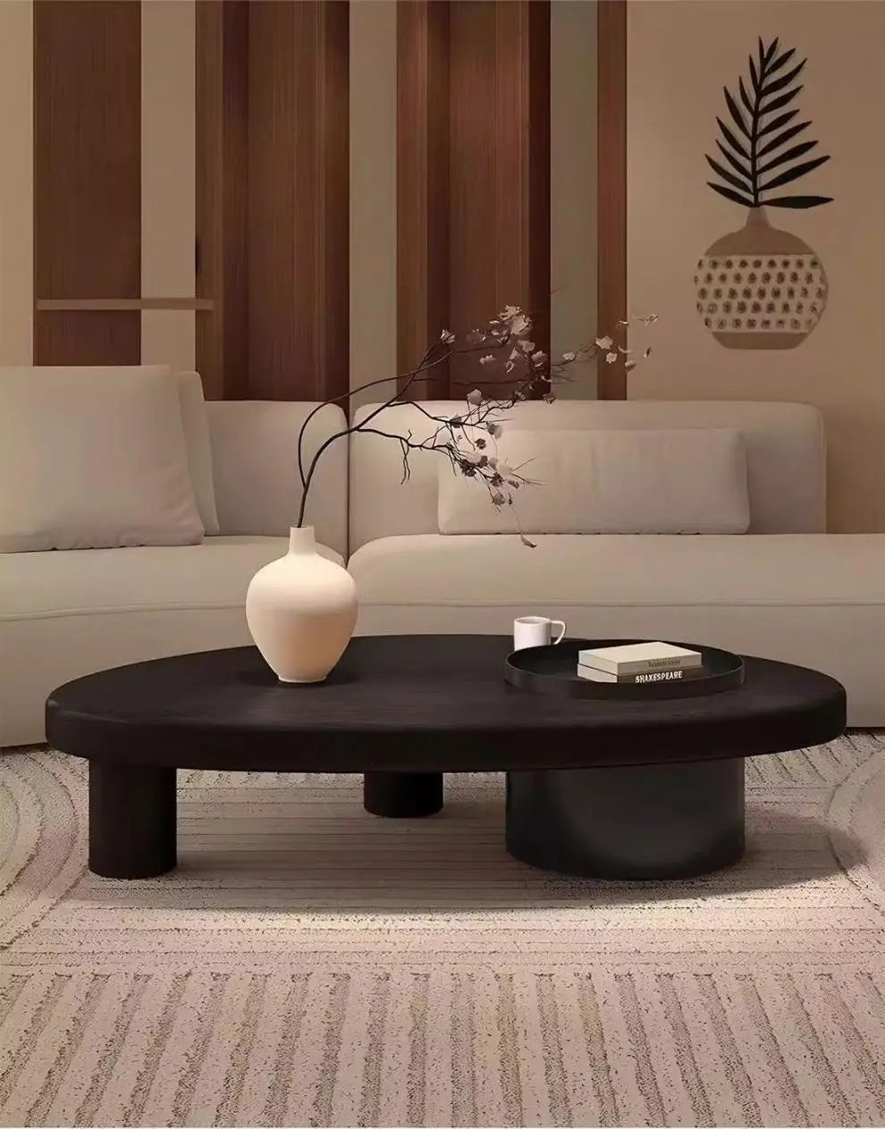 Wabi Sabi Te-bord – Minimalistisk Elegans i Massivt Trä
