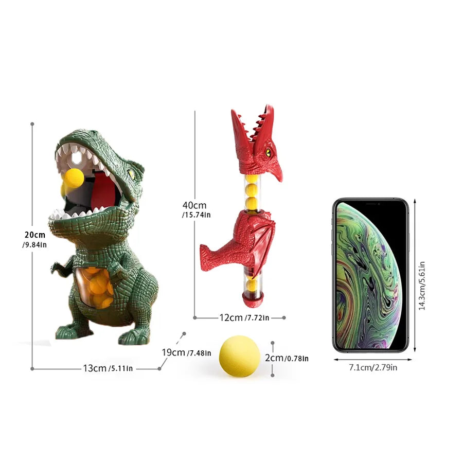 Dinosaurieskjutspel – T-Rex med mjuka kulor – Interaktiv leksak för barn & föräldrar