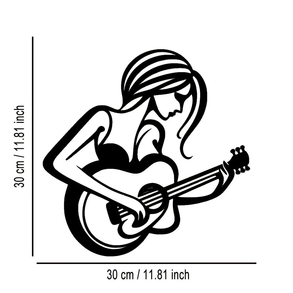 đž Abstrakt Gitarrist VĂ€ggkonst i Metall â För CafĂ© & Bar â Perfekt Present till MusikĂ€lskare