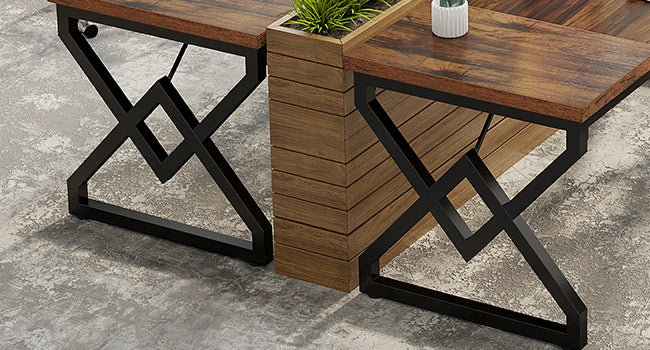 Tribesigns Executive Desk – Extra Tjockt Kontorsbord med Metallram (160 cm)