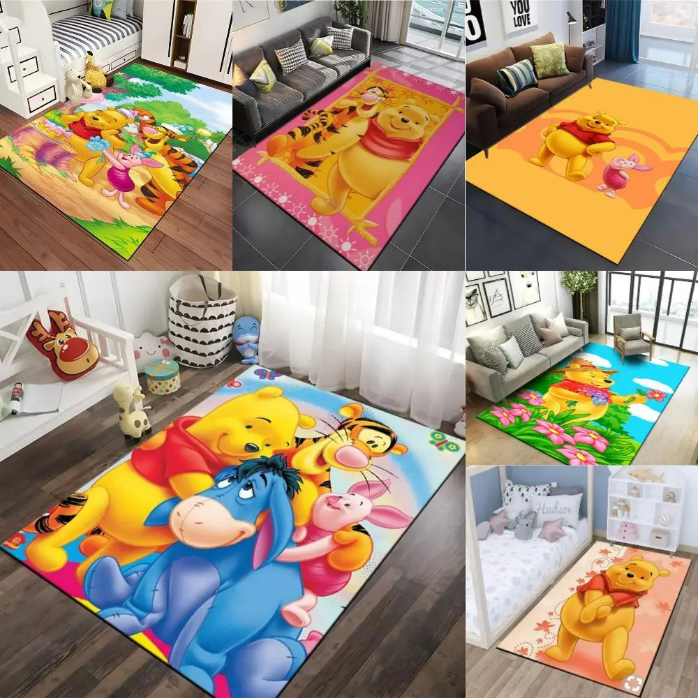 MINISO Disney Winnie the Pooh – Mjuk och halkfri matta för barnrum och vardagsrum