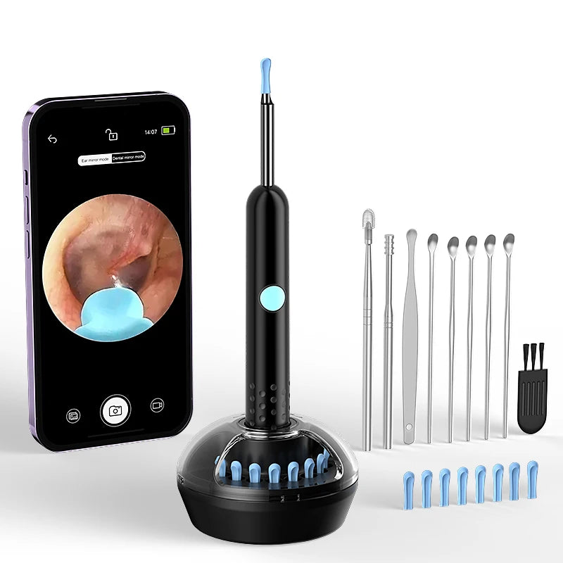 HD Visuell Öronkamera med WiFi – Vattentät 4.2mm med LED & Förvaringsfodral