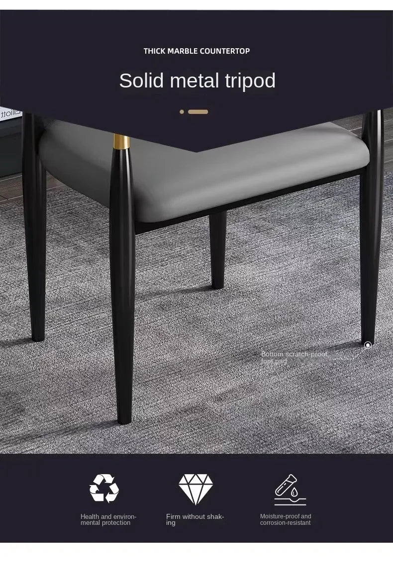 Designstol med Svarta Metallben – Mjuk & Ergonomisk – För Vardagsrum, Sminkhörna & Restaurang