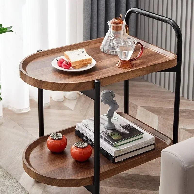 ☕ Rullbar Tevagn – Rund Förvaringsmöbel i Nordisk Stil