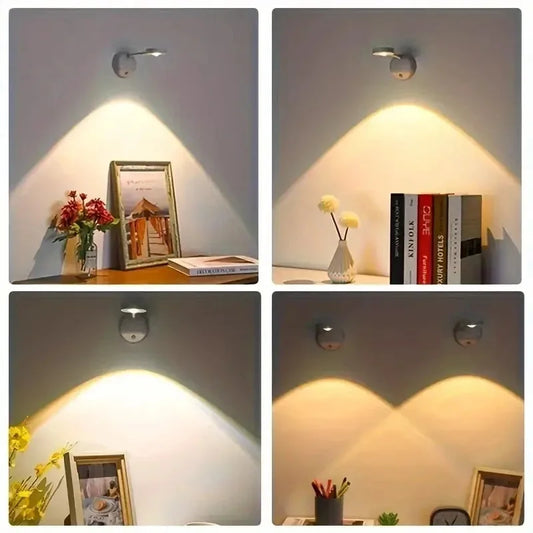 Intelligent LED Vägglampa – USB-Uppladdningsbar med Rörelsesensor