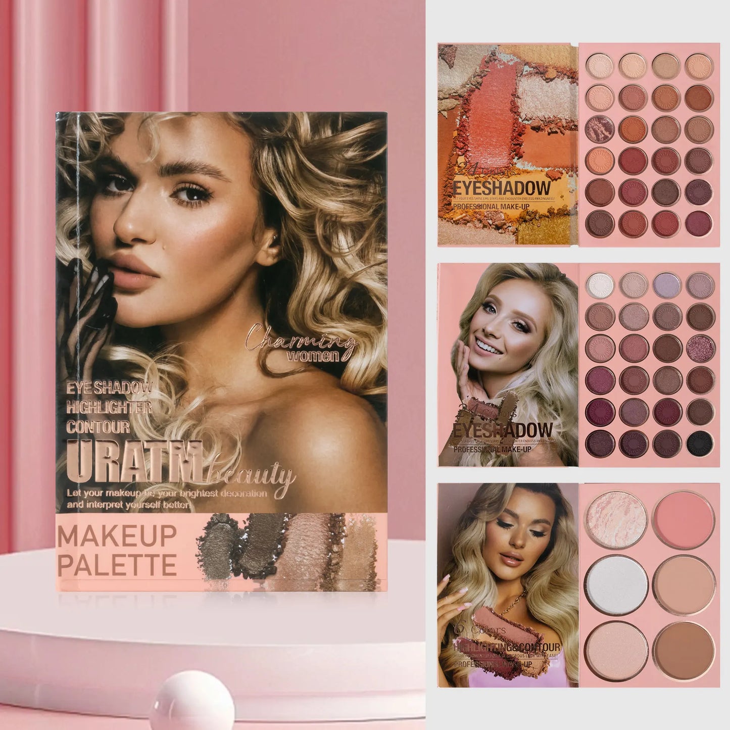 đ Professionell Makeup-palett med 54 fĂ€rger â Allt-i-ett: Ăgonskugga, Rouge, Highlighter & Contouring