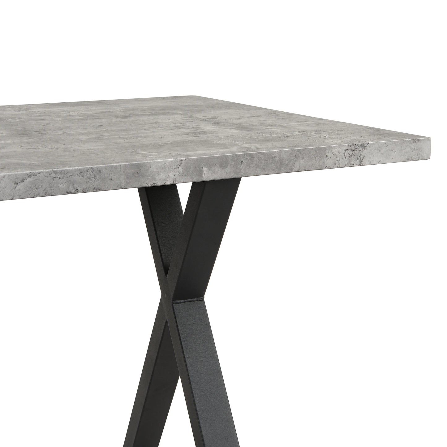 Jugacool Matbord – Modern Minimalism i Smidesjärn & Betonglook (140 × 80 cm)