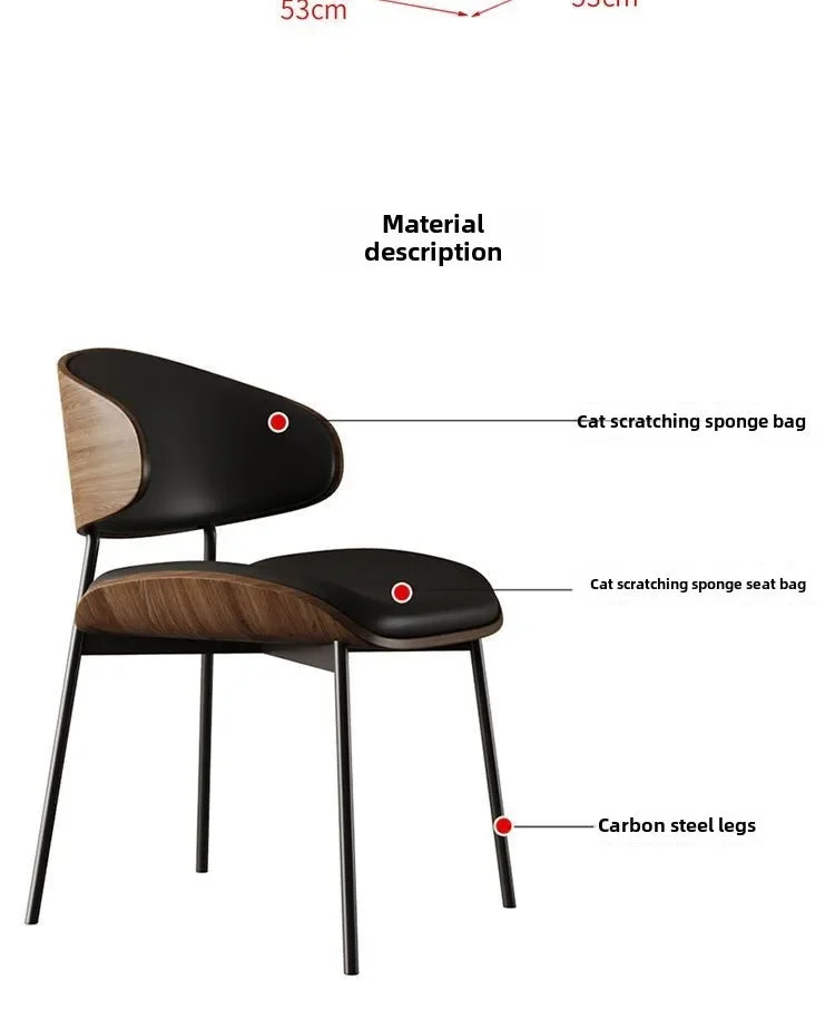 Modern Matstol i Konstläder – Mjuk & Lyxig Design för Vardagsrum eller Café