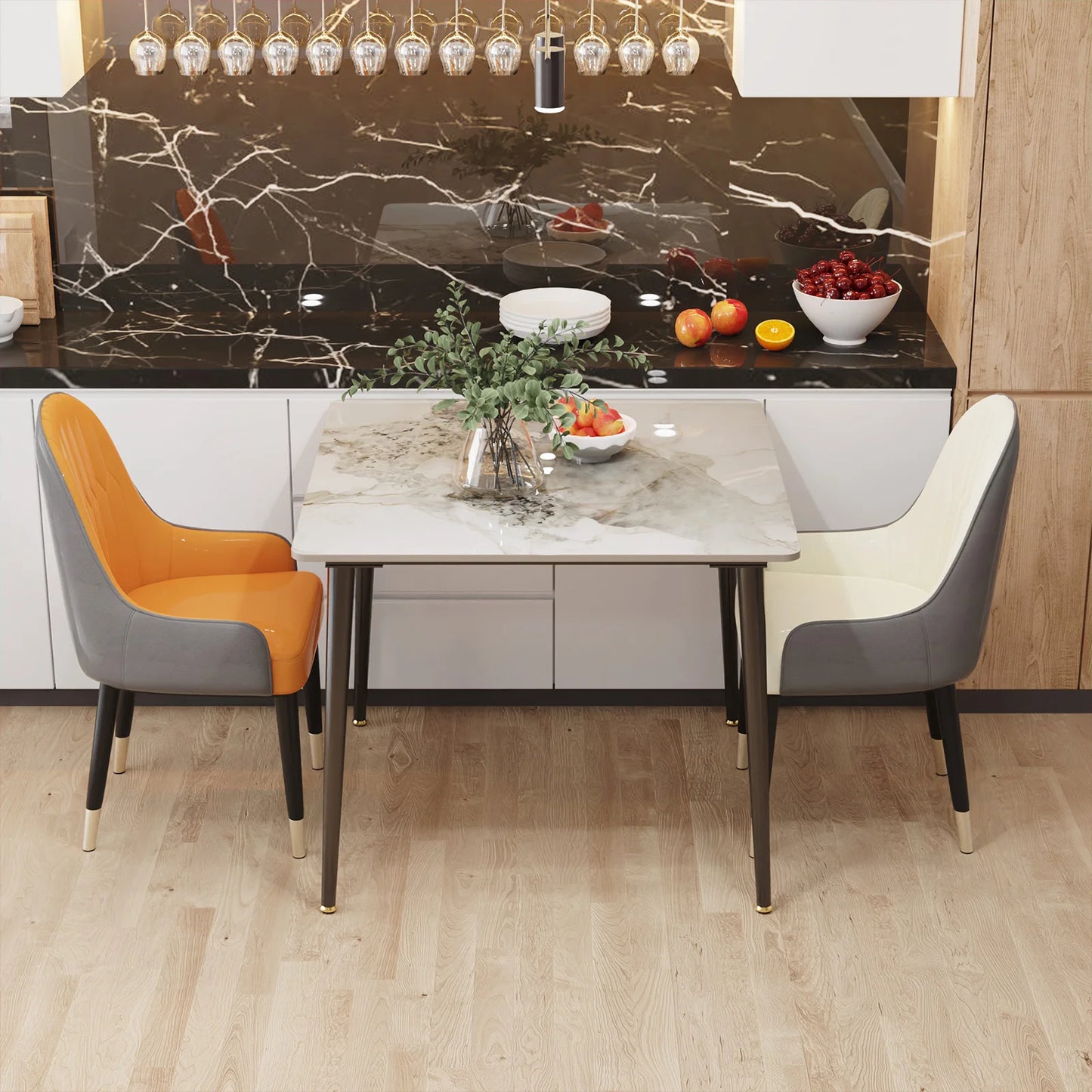 Wisfor Matbord i Sintrad Sten – Modern Rektangulär Design för 2–4 Personer