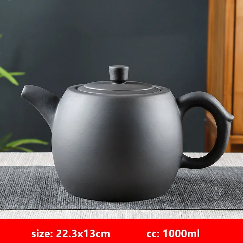 Yixing Tekanna i lila lera – Handgjord traditionell tekanna (1 liter)