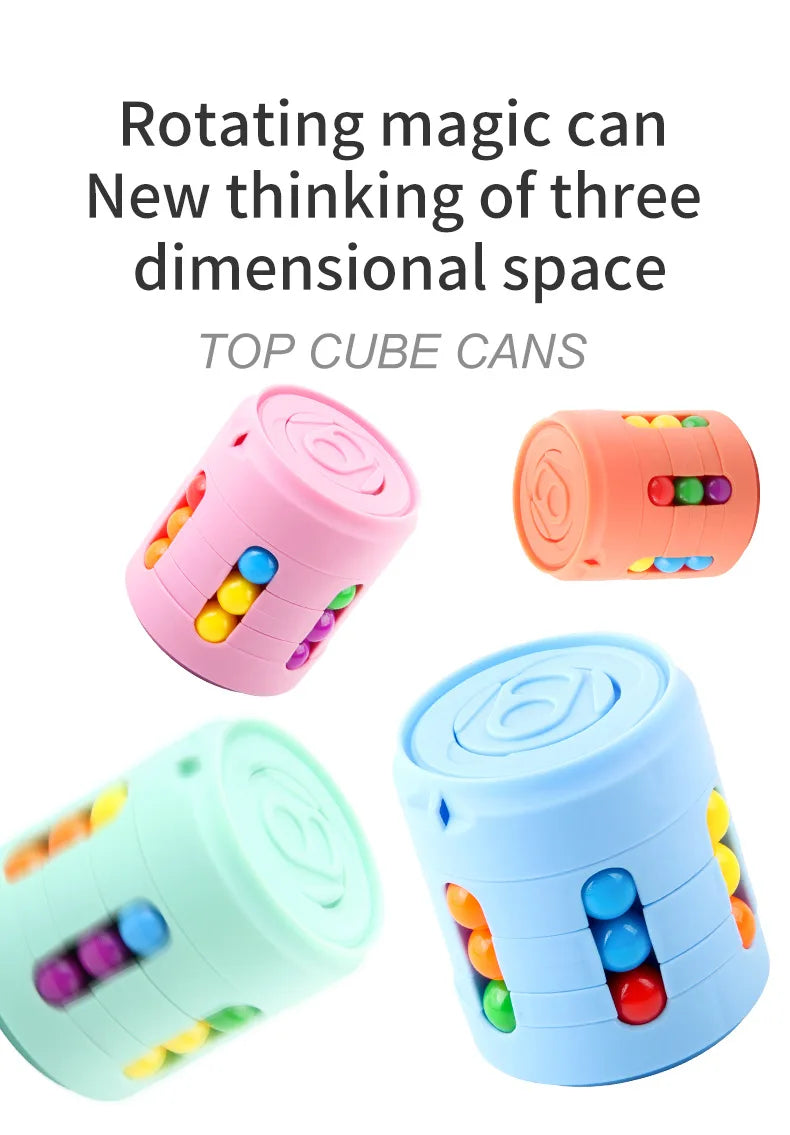 Multifunktionell Fidget Spinner – Färgglada Bönor & Stresslindring – För Barn & Vuxna