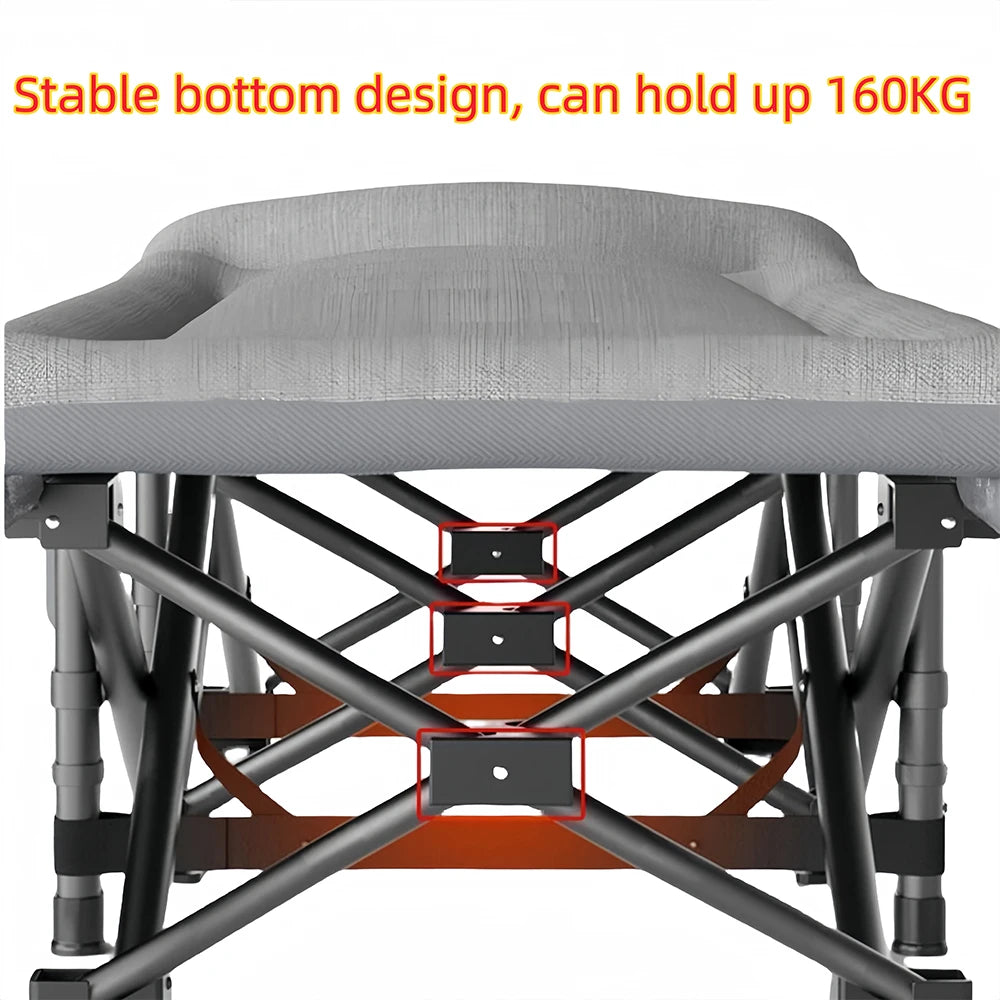 Hopfällbar Solsäng för Utomhus & Camping – Modern Design – Med Kudde