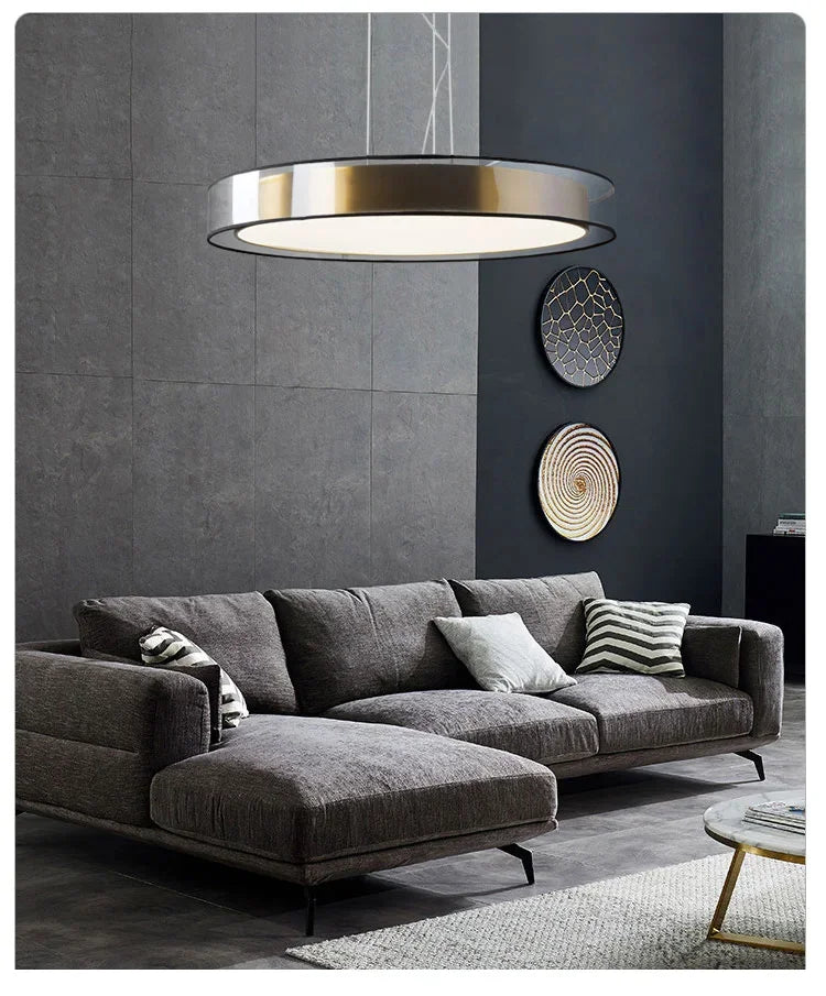 Lyxig Postmodern Taklampa i Polerad Koppar – För Sovrum, Matsal & Vardagsrum – Nordisk Design
