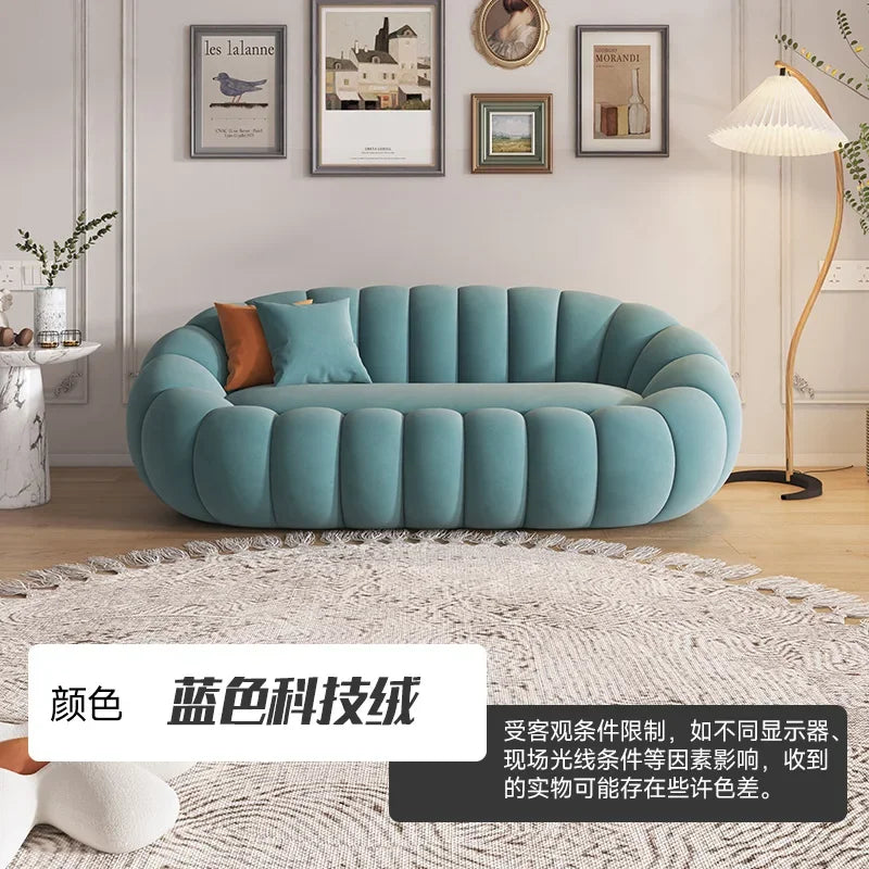 Elegant Teddy Sammet Recliner Soffa – Nordisk Stil – Bekväm Loungestol för Vardagsrum