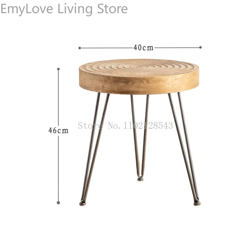 Kombinerade Runda Soffbord – Minimalistisk Design i Massiv Alm