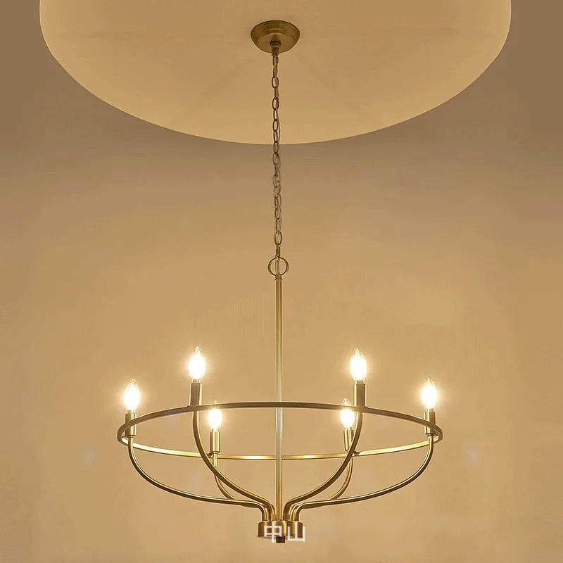 NORMICHY Taklampa – Vintage Ringformad Pendellampa med LED