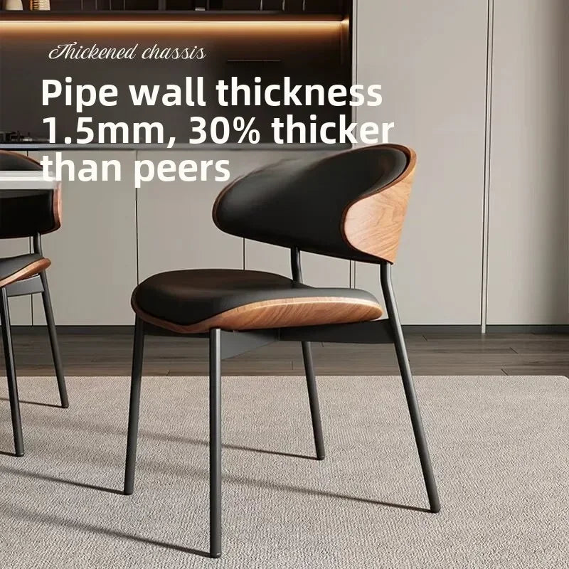 Modern Matstol i Konstläder – Mjuk & Lyxig Design för Vardagsrum eller Café