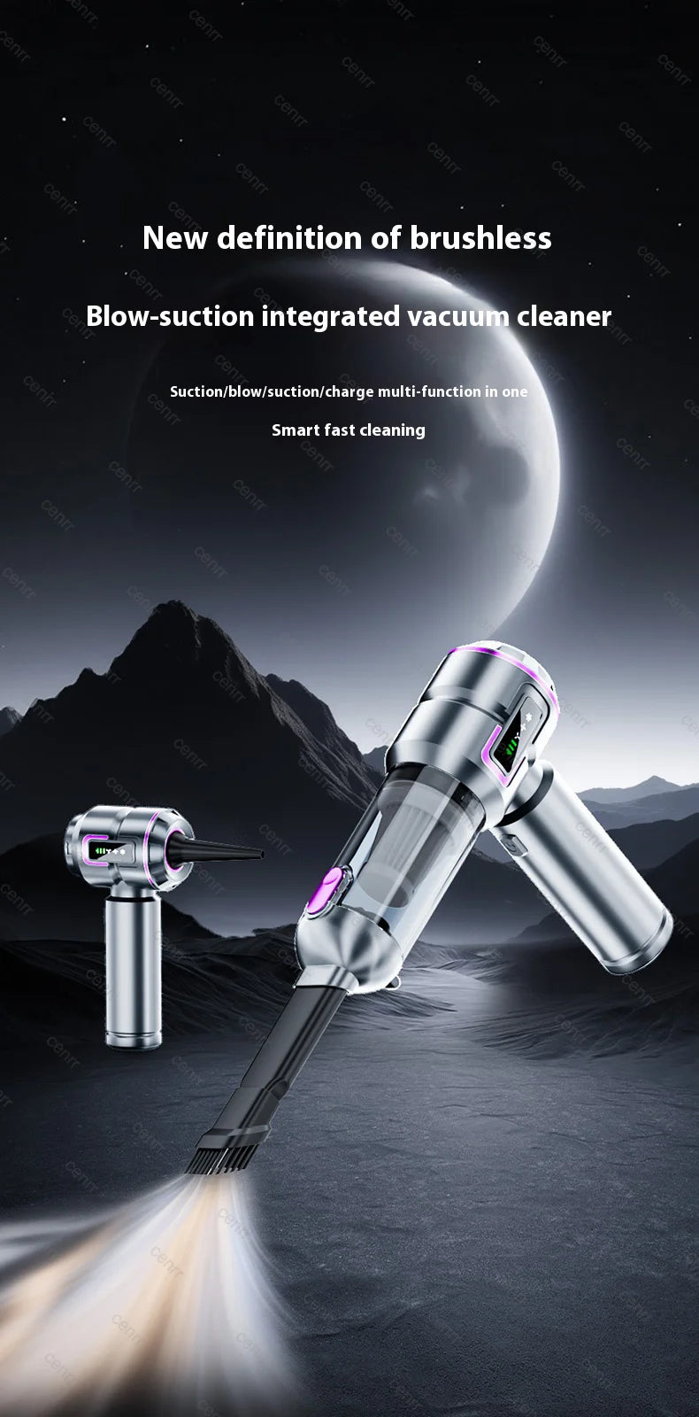 Multifunktionell trådlös bil-dammsugare – kraftfull, portabel, USB-C laddning