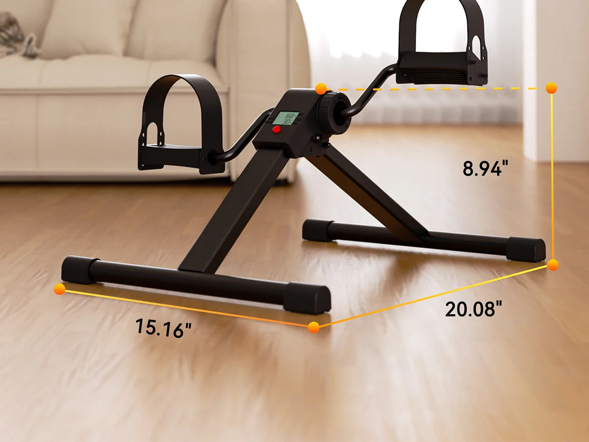 Superun Pedaltränare – Mini motionscykel med LCD-skärm och appanslutning