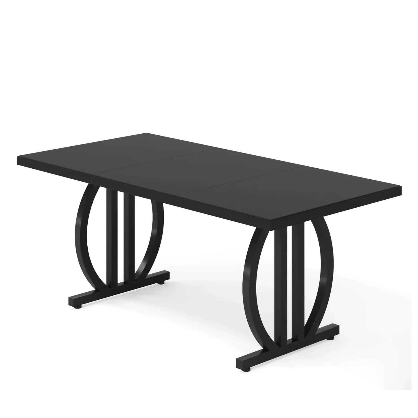 Tribesigns Matbord – Svart Industriell Design för 4–6 Personer (160 cm)