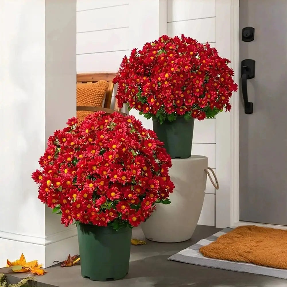 Konstgjorda Höstblommor – Vattentåliga Mumsblommor för Utomhus & Inomhus (5-pack)