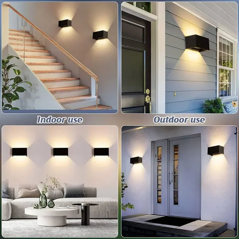 Modern Vägglampa i Aluminium – LED-ljus med IP65 Skyddsnivå