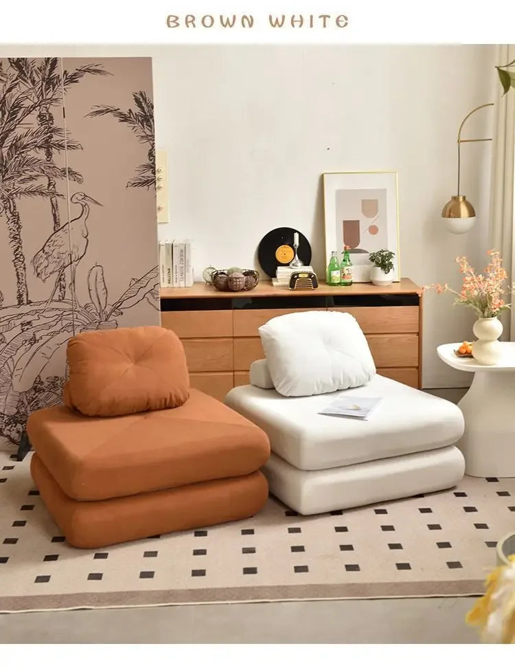 Modern Fällbar Soffbädd i Manchestertyg – 1-sits Futon med ryggstöd för vardagsrum & sovrum