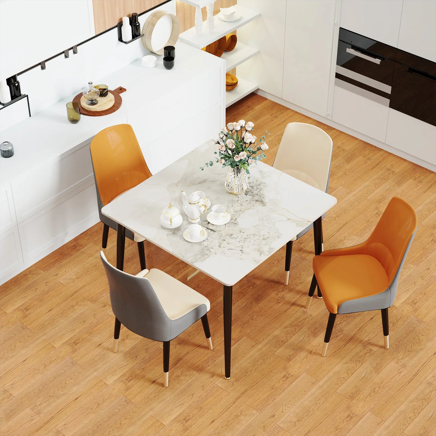 Wisfor Matbord i Sintrad Sten – Modern Rektangulär Design för 2–4 Personer
