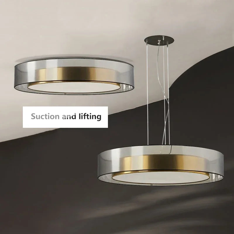 Lyxig Postmodern Taklampa i Polerad Koppar – För Sovrum, Matsal & Vardagsrum – Nordisk Design