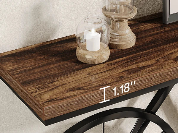 Retro Konsolbord med Cykelbas – Tribesigns Design för Vardagsrum & Hall