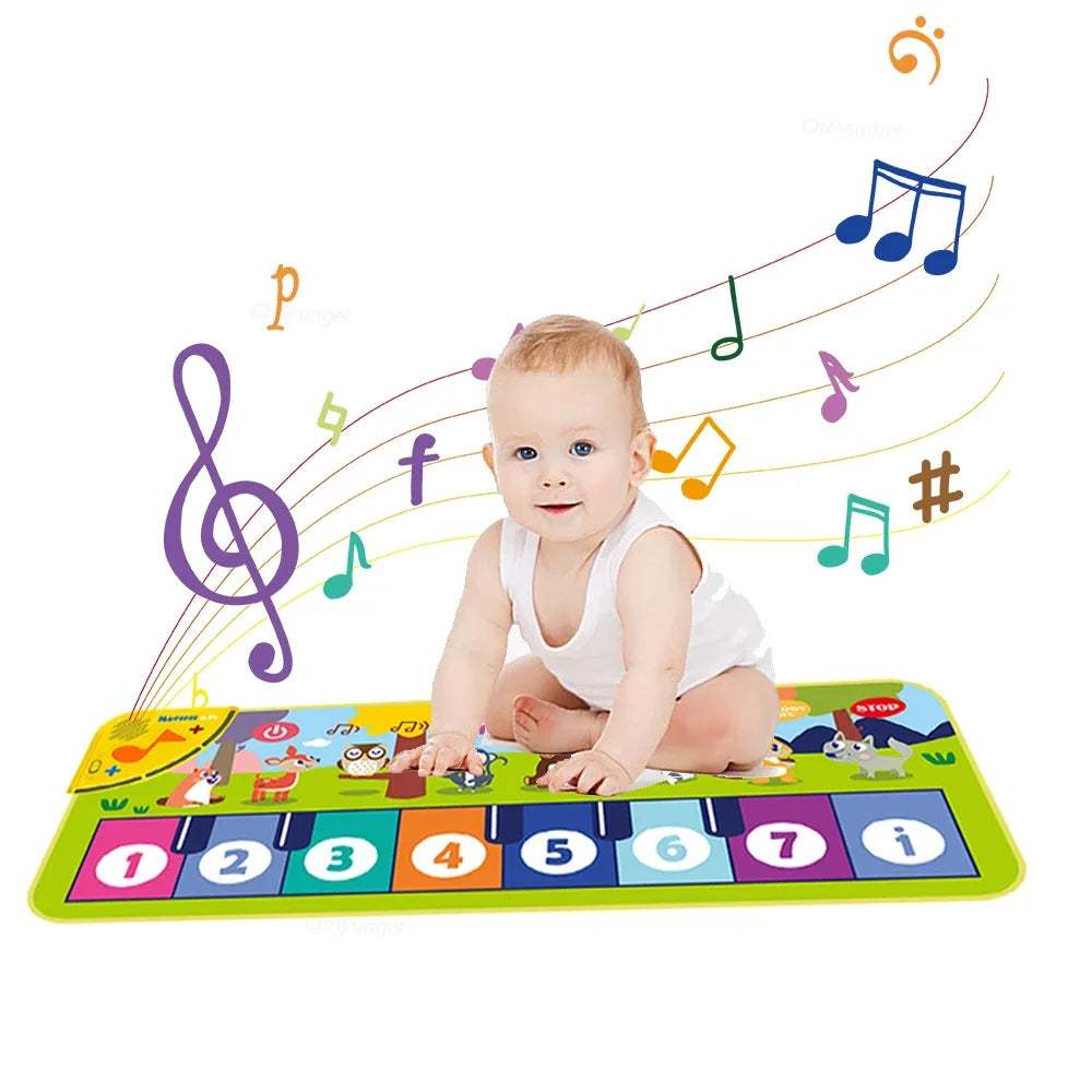 Pianomatta för Barn 80×30 cm – Musikmatta med Ljus & Ljud | Dansmatta för Flickor & Pojkar 3–6 år