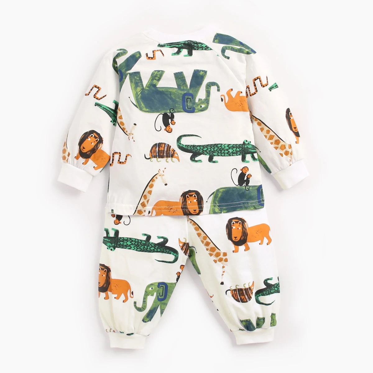 Färgglad Baby Pyjamas – 2-delad Set i 100% Kammad Bomull – Söta Tryck – För Nyfödda & Småbarn (0–4 år)