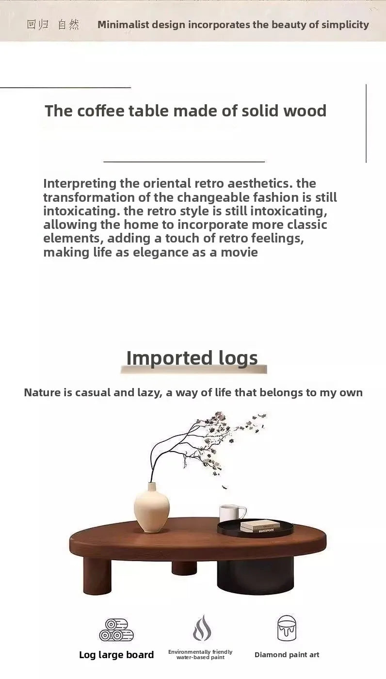 Wabi Sabi Te-bord – Minimalistisk Elegans i Massivt Trä