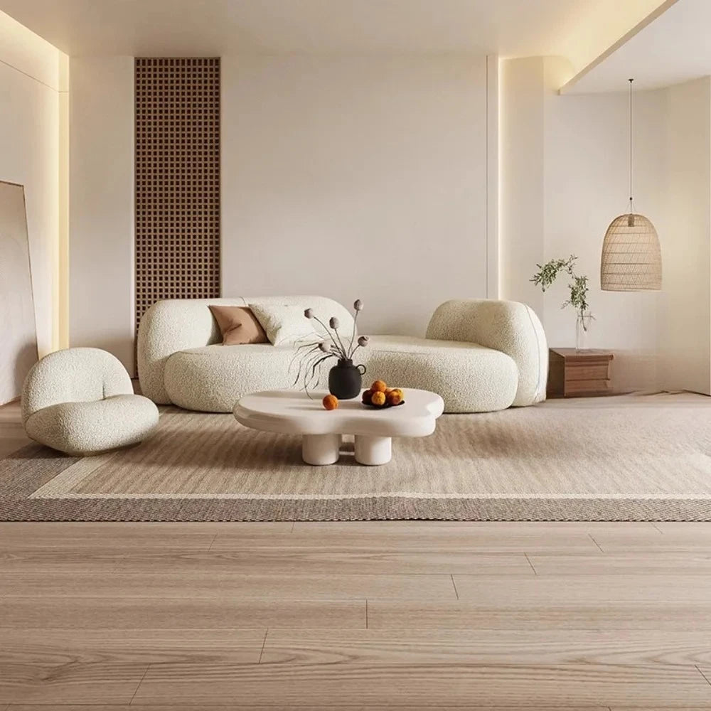 Nordisk Lyxig Hörnsoffa – Berberfleece & Modern Design – För Vuxna & Vardagsrum