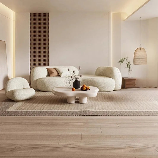 Nordisk Lyxig Hörnsoffa – Berberfleece & Modern Design – För Vuxna & Vardagsrum
