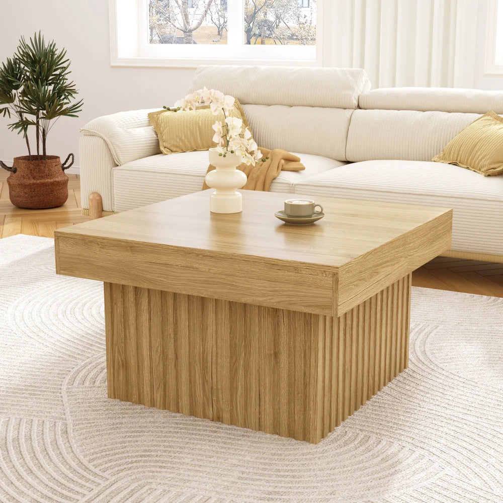 2-delat Nestbord i Trä – Rund Design – Skandinavisk Stil – 76 & 40 cm