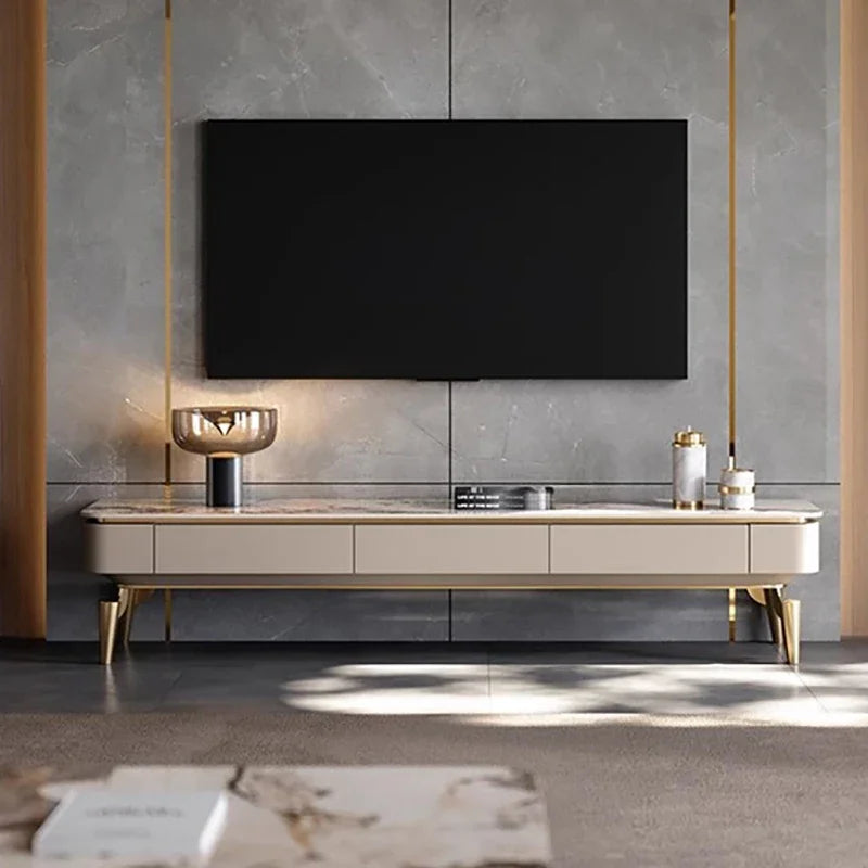 DUTRIEUX TV-bänk – Modern Minimalism med Lyxig Stenfinish