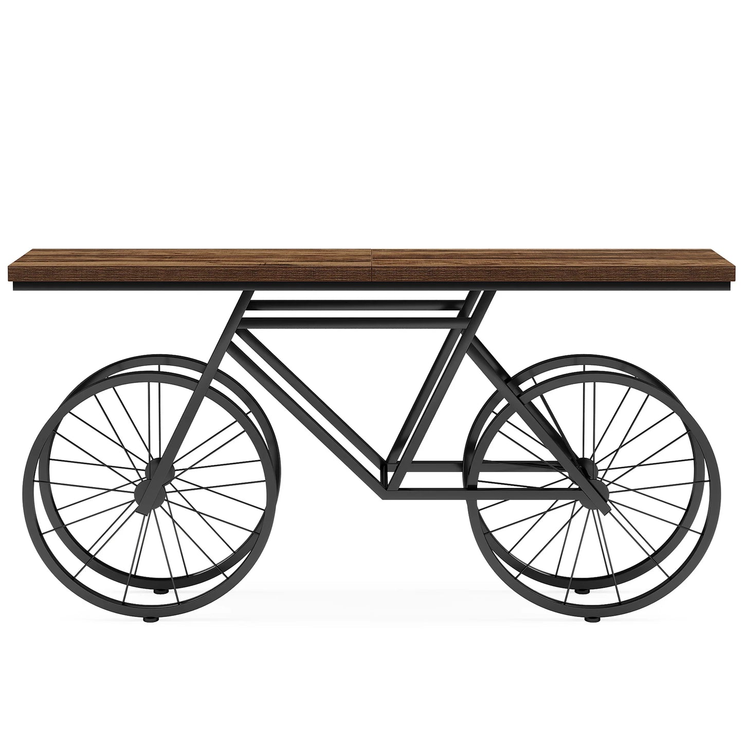 Retro Konsolbord med Cykelbas – Tribesigns Design för Vardagsrum & Hall