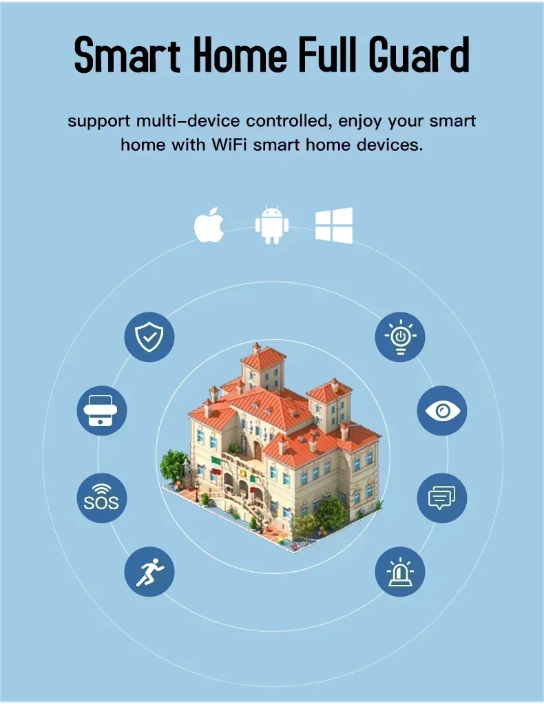 Tuya WiFi Dörr- & Fönstersensor – Smart Trådlös Detektor med Appstyrning