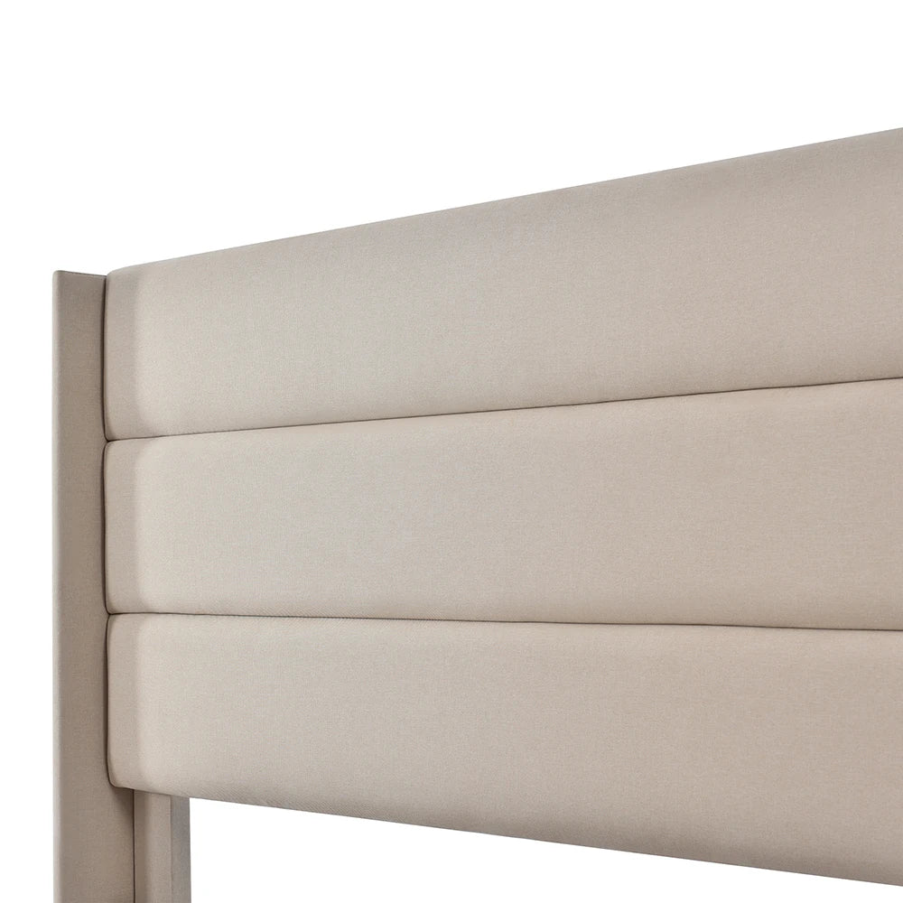 KOMHTOM Förvaringssäng 140×200 cm – Beige Linne