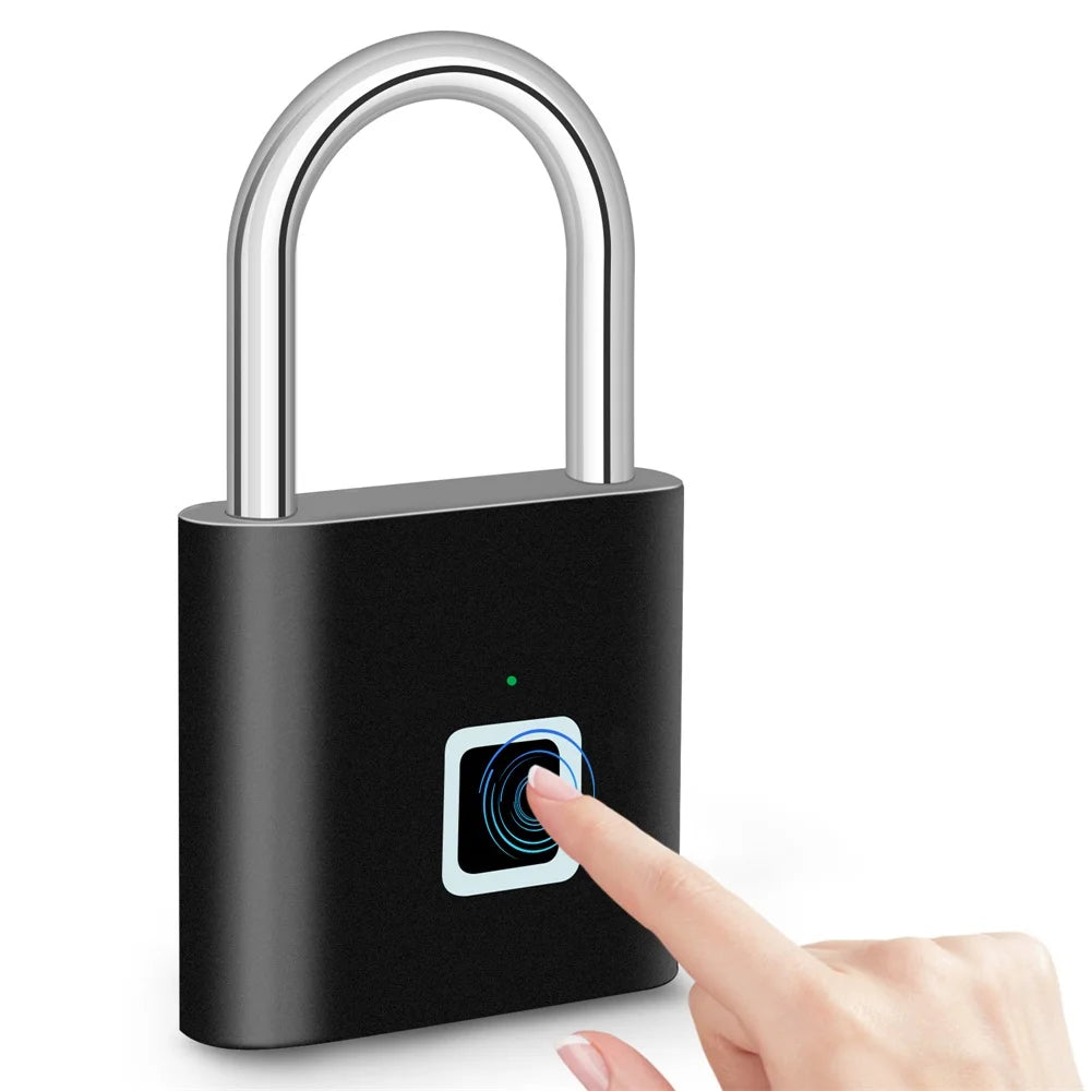 Smart Fingeravtryckslås – USB-laddning, Vattentät & Portabel – Säkerhet utan nyckel
