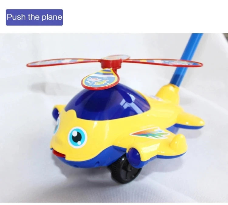 Baby Walker Flygplansbil – Handdriven Gåleksak för Barn | Utomhuslek från 4 år