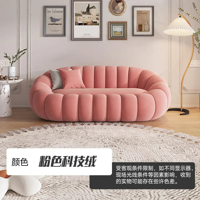 Elegant Teddy Sammet Recliner Soffa – Nordisk Stil – Bekväm Loungestol för Vardagsrum