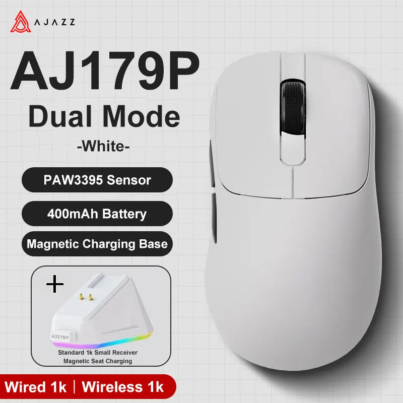 đź AJAZZ AJ179 PRO â TrĂ„dlös & TrĂ„dbunden Gamingmus med Magnetisk Laddningsstation